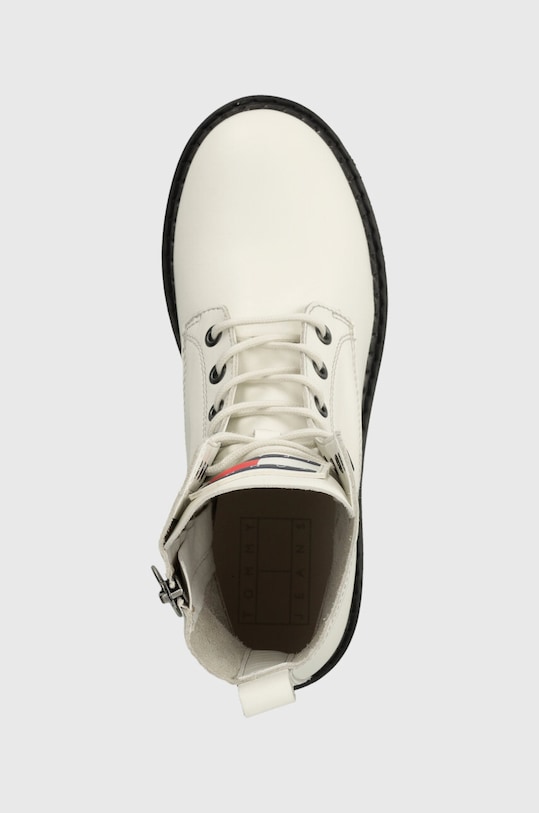 Tommy Jeans bocanci de piele TJW BOOT ZIP UP alb EN0EN02305