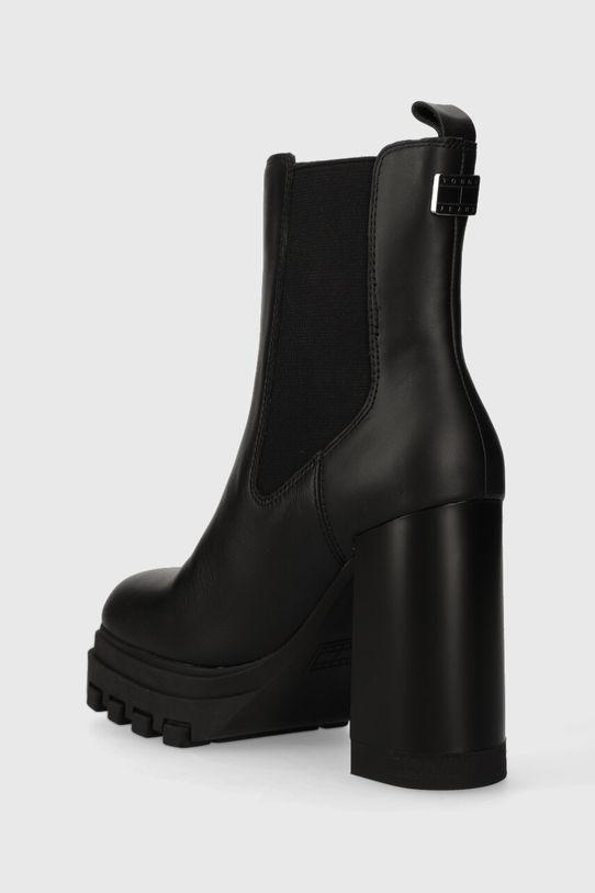 Obuv Kožené topánky chelsea Tommy Jeans TJW HIGH HEEL EN0EN02306 čierna