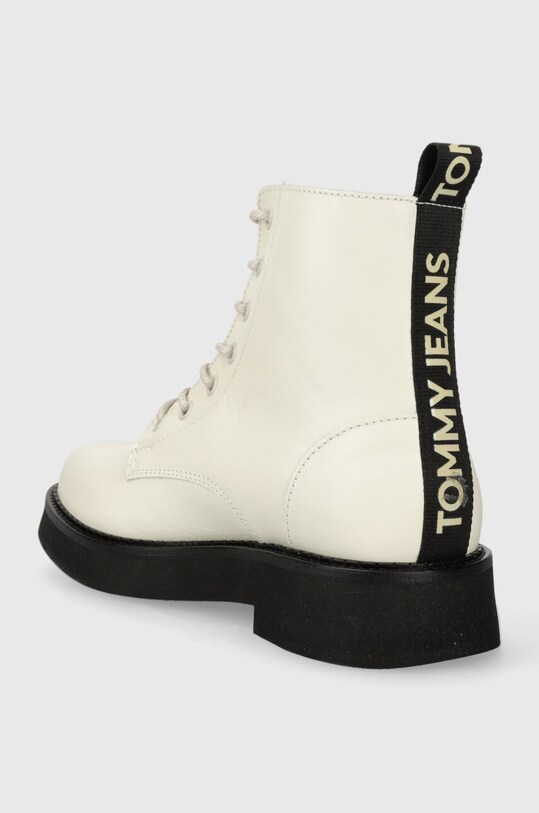 Obuća Kožne gležnjače Tommy Jeans TJW LACE UP FLAT BOOT EN0EN02310 bijela