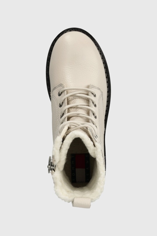 Tommy Jeans workery skórzane TJW URBAN BOOT TUMBLED LTR WL beżowy EN0EN02317