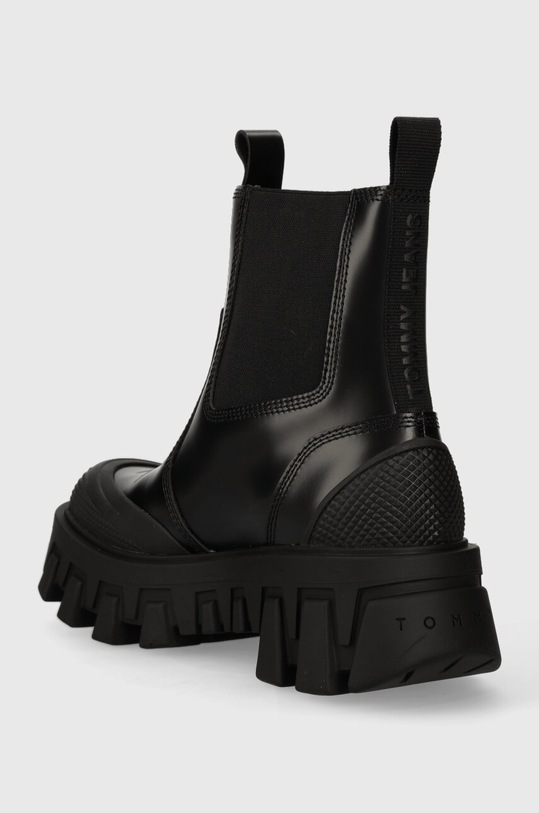 Obuwie Tommy Jeans botki TJW CHUNKY CHELSEA MIX MATERIAL EN0EN02375 czarny