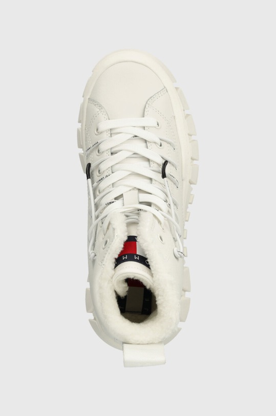 Tommy Jeans sneakers din piele TJW VULC PLATFORM MC WL alb EN0EN02394