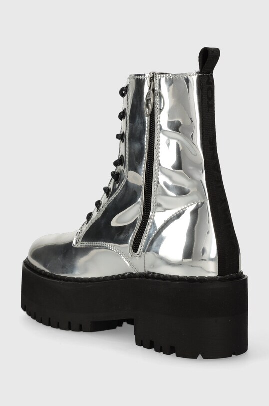 Взуття Черевики Tommy Jeans TJW FLATFORM ZIP UP METALLIC EN0EN02403 срібний