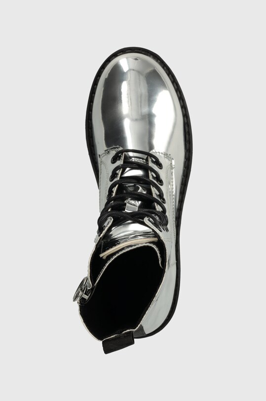 Черевики Tommy Jeans TJW FLATFORM ZIP UP METALLIC срібний EN0EN02403