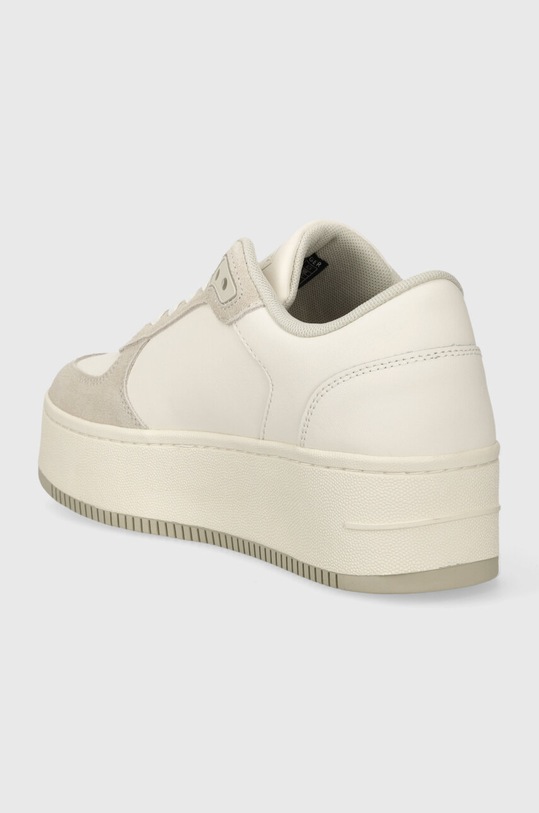 Încălțăminte Tommy Jeans sneakers din piele TJW FLATFORM MAT MIX EN0EN02538 bej