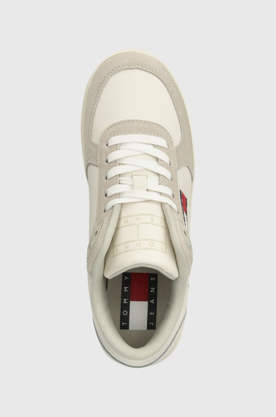 Δερμάτινα αθλητικά παπούτσια Tommy Jeans TJW FLATFORM MAT MIX μπεζ EN0EN02538