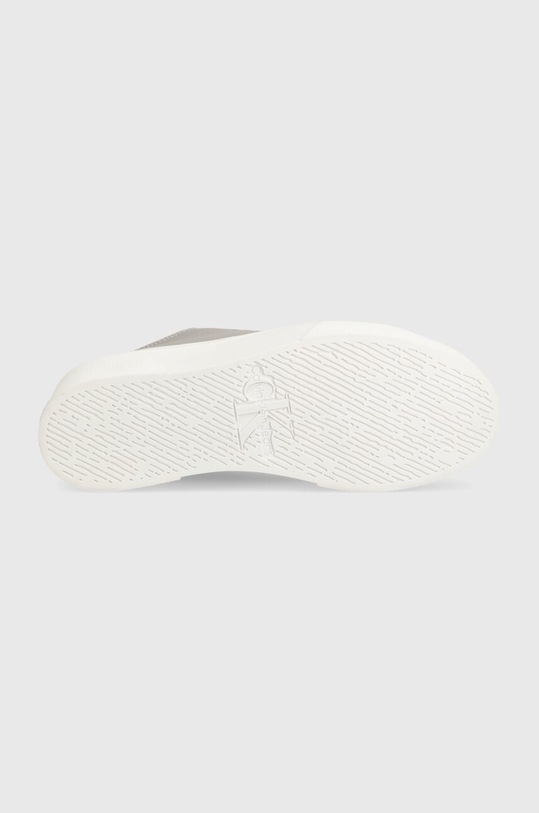 Calvin Klein Jeans sneakersy skórzane CUPSOLE FLATFORM LOW WL LTH WN YW0YW01107 szary
