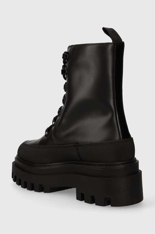 Взуття Шкіряні черевики Calvin Klein Jeans FLATFORM LACE UP BOOT LTH YW0YW01110 чорний
