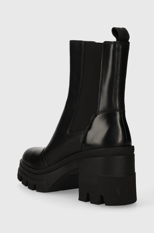 Обувки Кожени боти Calvin Klein Jeans CHUNKY HEELED CHELSEA BOOT LTH YW0YW01112 черен