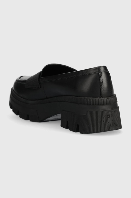 Obuwie Calvin Klein Jeans mokasyny skórzane CHUNKY COMBAT LOAFER WN YW0YW01120 czarny