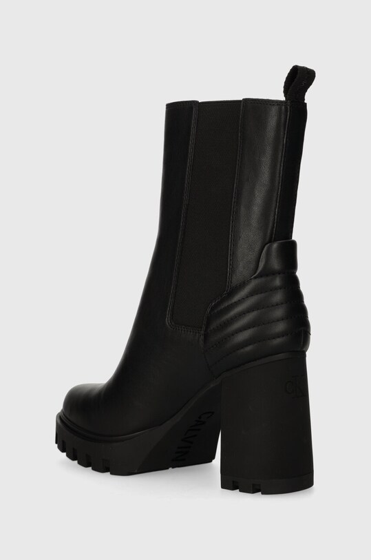 Obuwie Calvin Klein Jeans botki PLATFORM CHELSEA BOOT LTH WN YW0YW01140 czarny