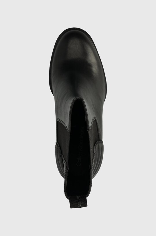 Calvin Klein Jeans botki PLATFORM CHELSEA BOOT LTH WN czarny YW0YW01140