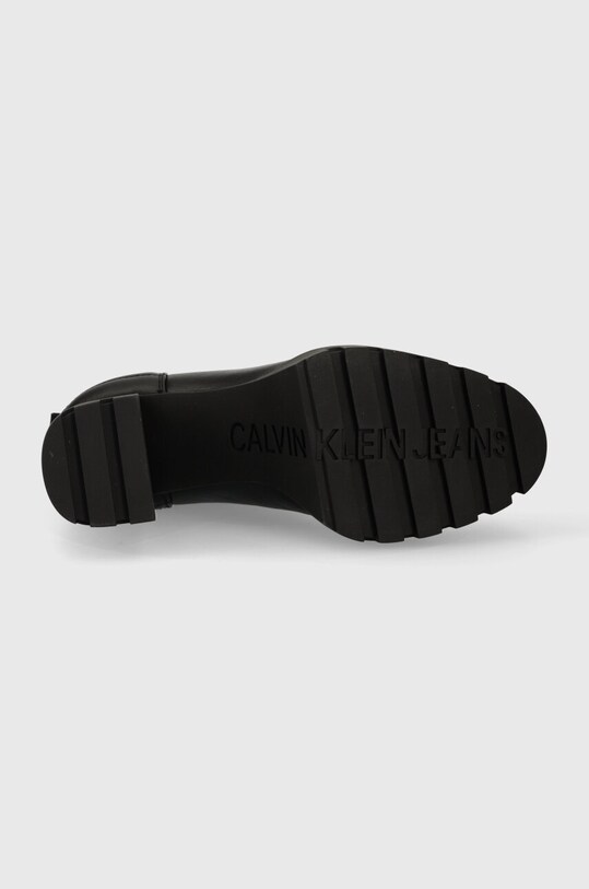 Calvin Klein Jeans botki PLATFORM CHELSEA BOOT LTH WN YW0YW01140 czarny
