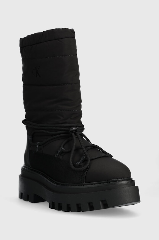 Calvin Klein Jeans śniegowce FLATFORM SNOW BOOT NYLON WN YW0YW01146 czarny AW23