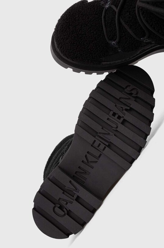 Calvin Klein Jeans śniegowce FLATFORM SNOW BOOT SHERPA WN czarny YW0YW01195