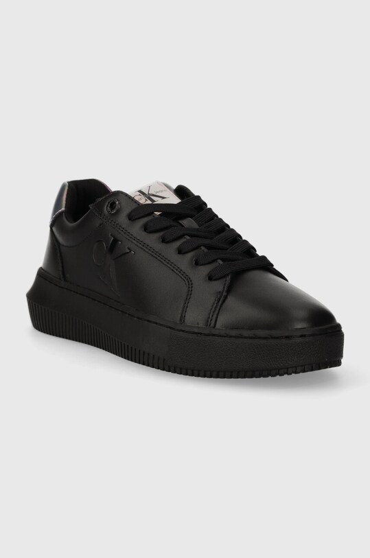 Шкіряні кросівки Calvin Klein Jeans CHUNKY CUPSOLE LACEUP LTH WN YW0YW01202 чорний AW23