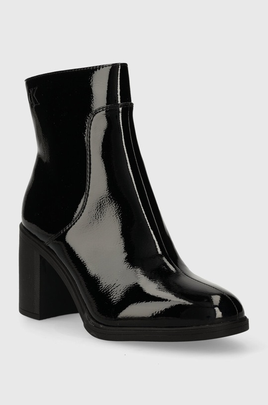 Gležnjače Calvin Klein Jeans MID BLOCK HEEL BOOT NAPLAK WN YW0YW01258 crna AW23