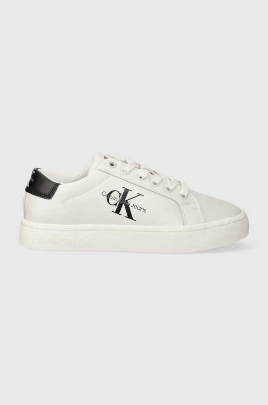 Кожени маратонки Calvin Klein Jeans CLASSIC CUPSOLE LACEUP LTH WN LACE UP Planet friendly бял YW0YW01269