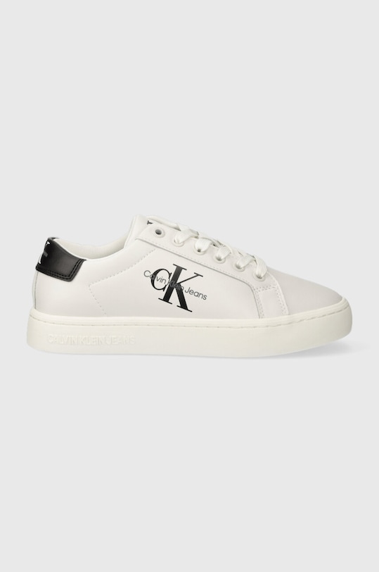 Calvin Klein Jeans sneakersy skórzane CLASSIC CUPSOLE LACEUP LTH WN Planet friendly biały YW0YW01269