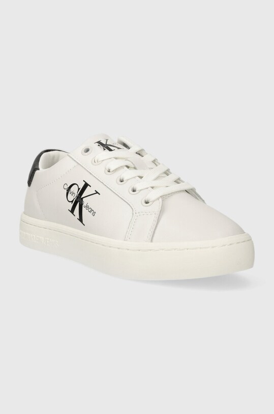 Кожени маратонки Calvin Klein Jeans CLASSIC CUPSOLE LACEUP LTH WN LACE UP YW0YW01269 бял AW23