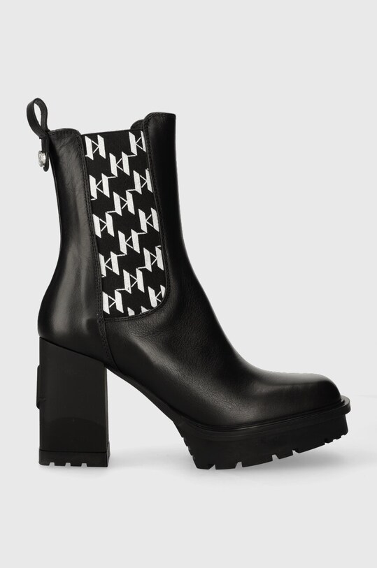 Шкіряні черевики Karl Lagerfeld VOYAGE VI без утеплення чорний KL30158.000