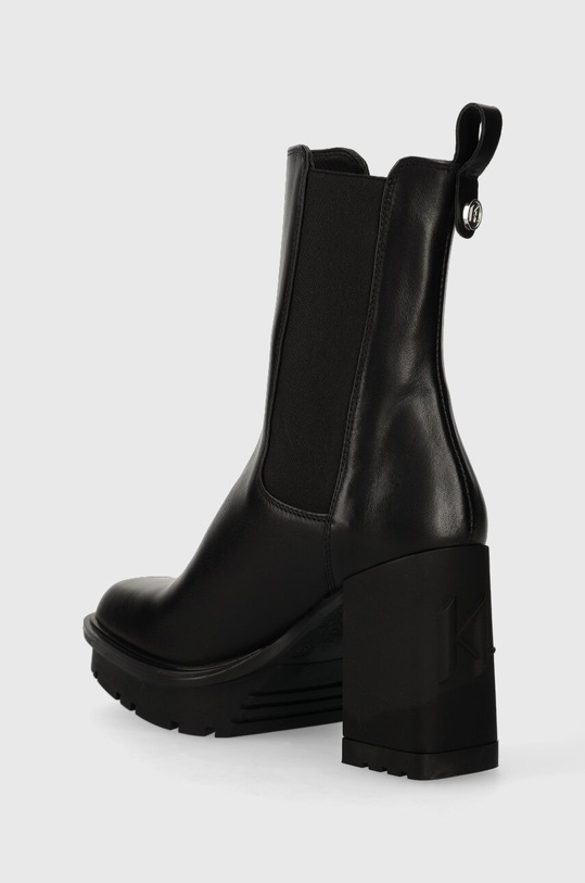 Obuwie Karl Lagerfeld sztyblety skórzane VOYAGE VI KL30158.000 czarny