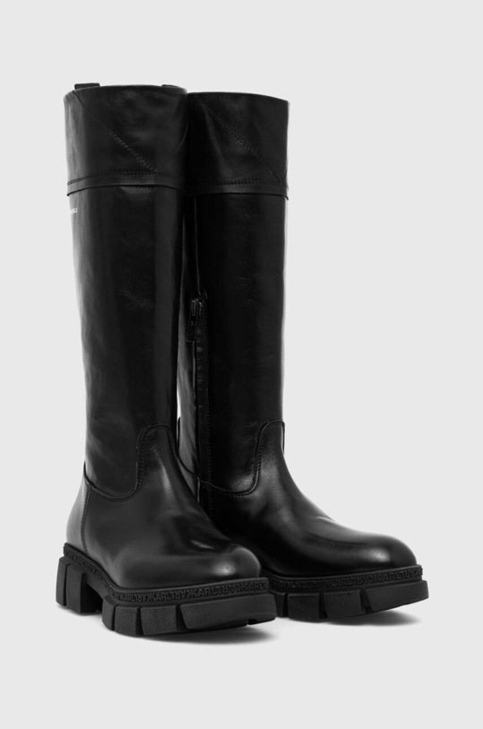 Karl Lagerfeld kozaki skórzane ARIA KL43290.000 czarny AW23