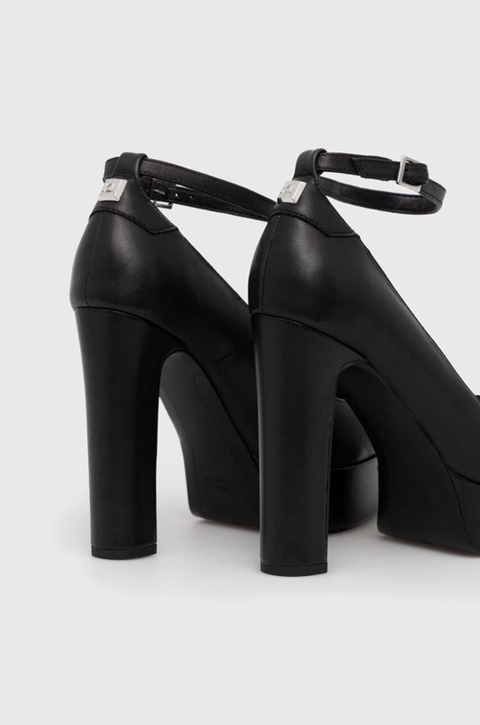 Obuwie Karl Lagerfeld czółenka skórzane SOIREE PLATFORM KL31710.000 czarny