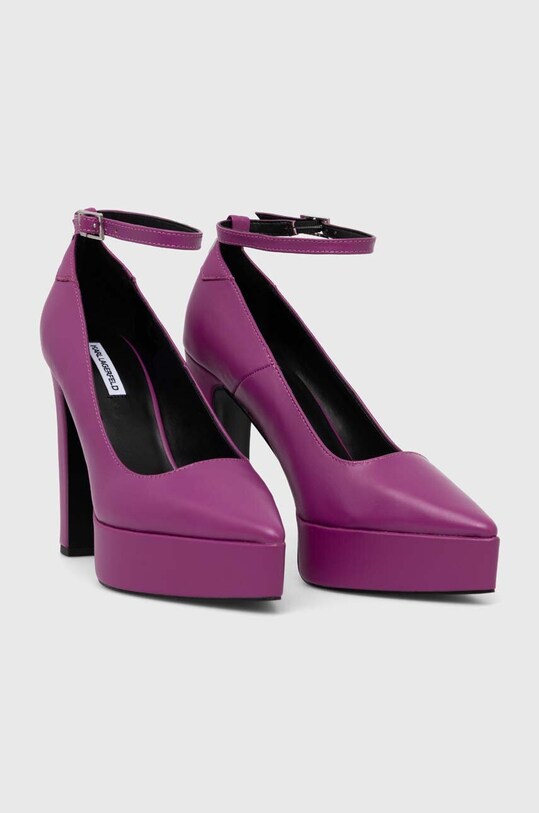 Karl Lagerfeld pantofi de piele SOIREE PLATFORM KL31710.0PU violet AW23