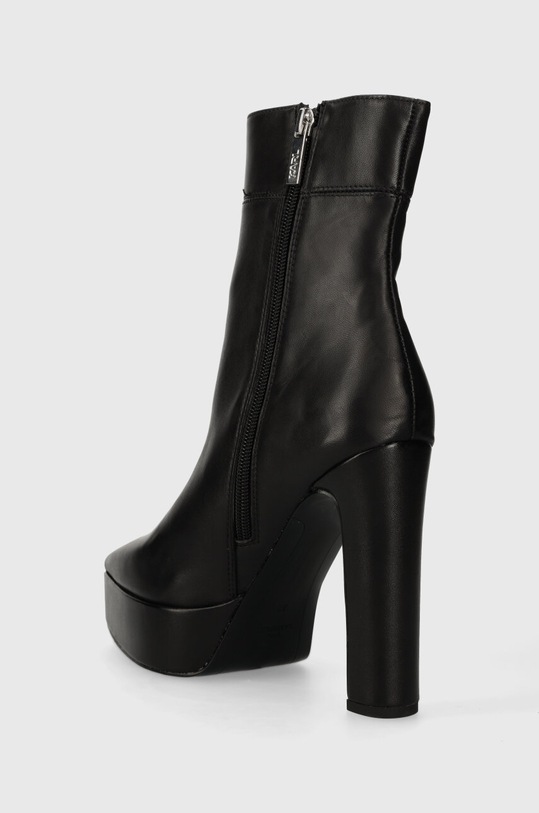 Obuwie Karl Lagerfeld botki skórzane SOIREE PLATFORM KL31760.000 czarny