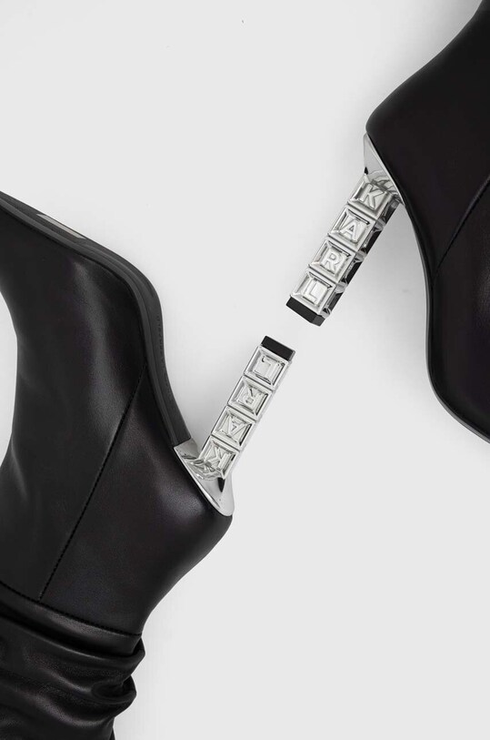 Încălțăminte Karl Lagerfeld ghete de piele KOLUMN KL33455.000 negru