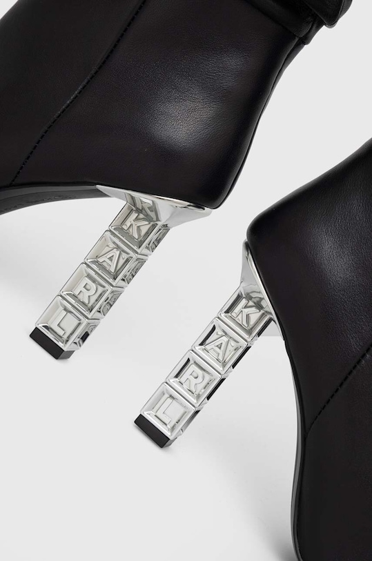 Karl Lagerfeld kozaki skórzane KOLUMN czarny KL33455.000