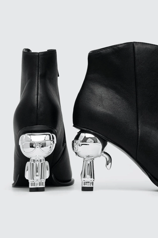 Взуття Шкіряні черевики Karl Lagerfeld IKON HEEL KL39035.000 чорний