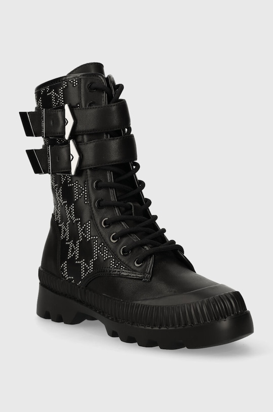 Karl Lagerfeld bocanci de piele TREKKA II KC KL42586F.007 negru AW23