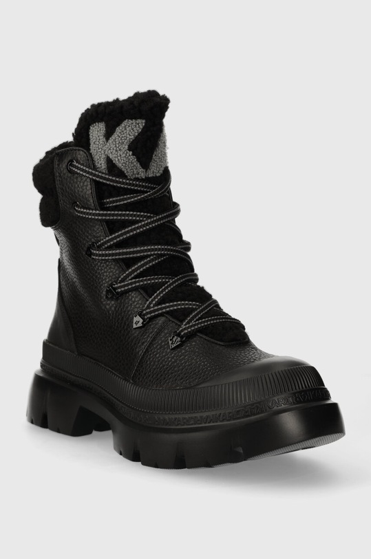 Karl Lagerfeld bőr cipő TREKKA MAX KC KL43563.000 fekete AW23