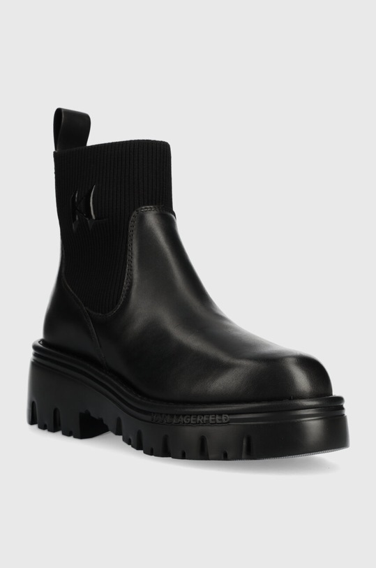 Karl Lagerfeld sztyblety skórzane KOMBAT KC KL45340.000 czarny AW23