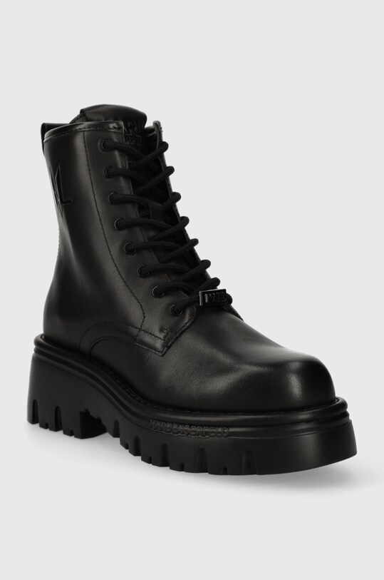 Δερμάτινες μπότες Karl Lagerfeld KOMBAT KC KL45350.000 μαύρο AW23