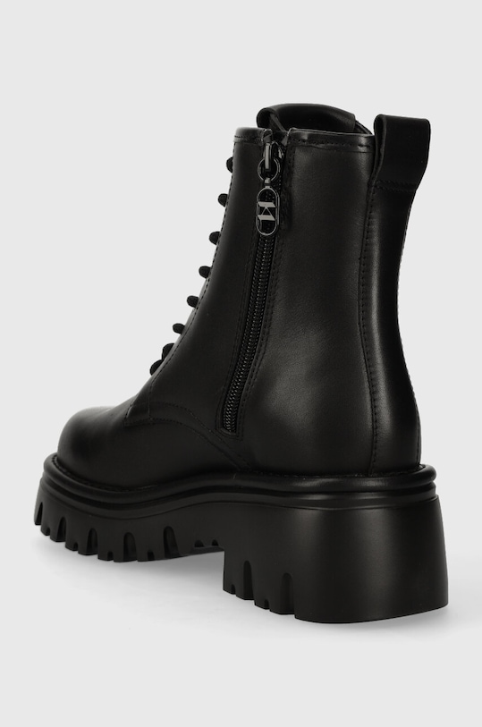 Cipők Karl Lagerfeld bőr csizma KOMBAT KC KL45350.000 fekete