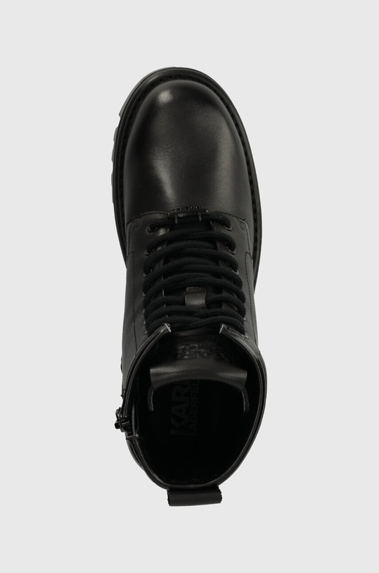 Karl Lagerfeld bőr csizma KOMBAT KC fekete KL45350.000