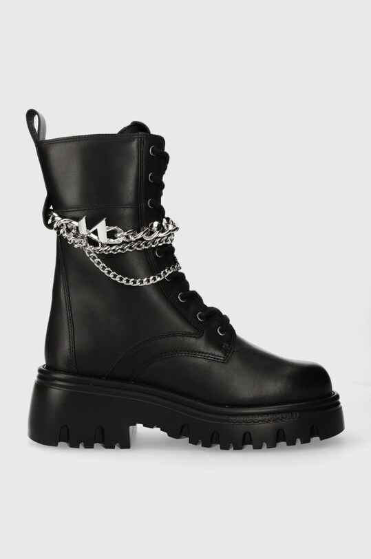 Δερμάτινα workers Karl Lagerfeld KOMBAT KC 5-8 cm μαύρο KL45376.000