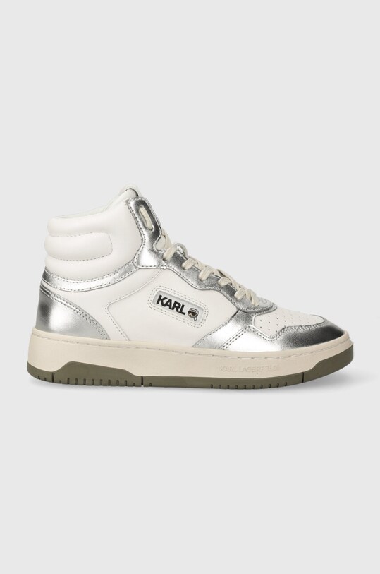 Кожаные кроссовки Karl Lagerfeld KREW KC плоская серебрянный KL63050.01S