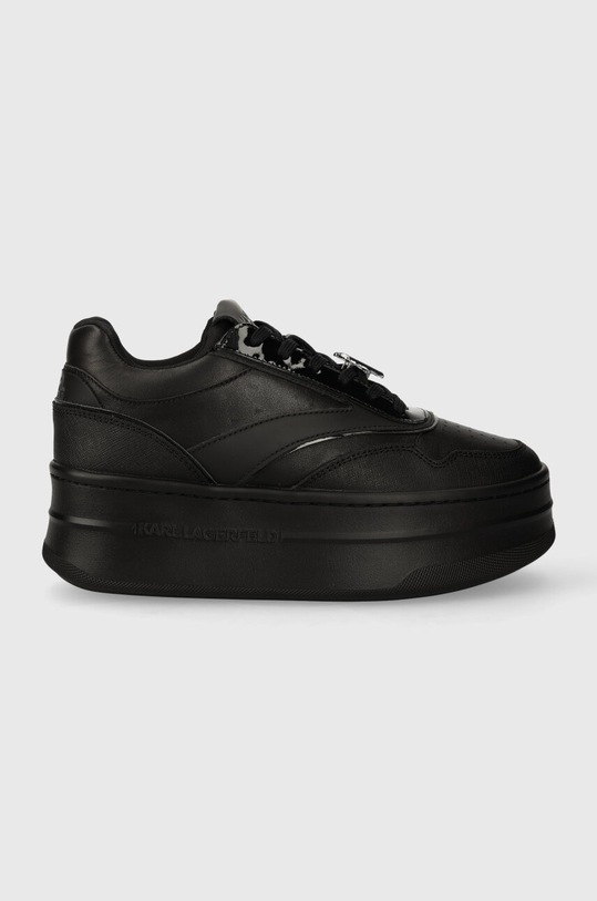 Karl Lagerfeld sneakersy skórzane KOBO III KC platforma czarny KL65020.00X