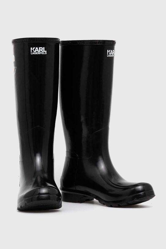 Gumene čizme Karl Lagerfeld KALOSH NFT KL47090N.V00 crna AW23