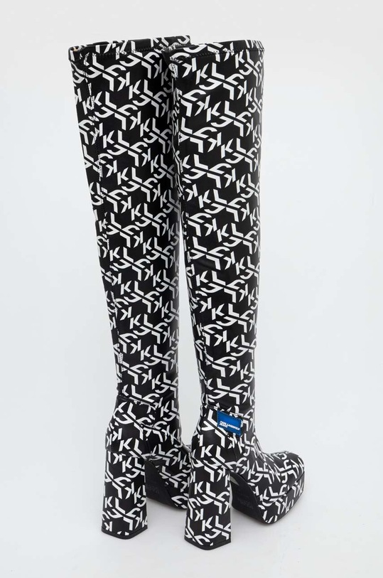 Kožené čižmy Karl Lagerfeld Jeans STAK HEEL II čierna KLJ93191.F01