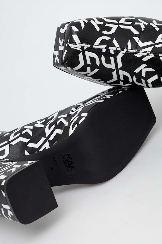 Kožené čižmy Karl Lagerfeld Jeans STAK HEEL II KLJ93191.F01 čierna