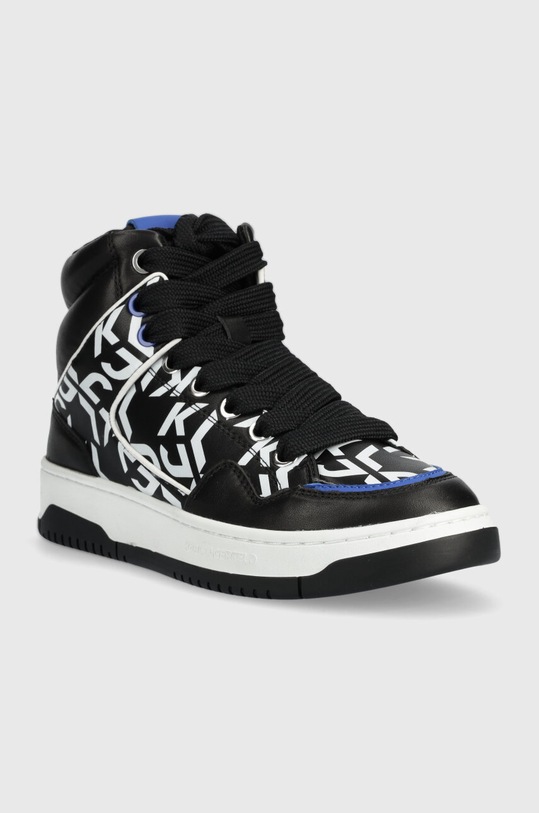 Karl Lagerfeld Jeans sneakersy skórzane KREW KLJ63043.001 czarny AW23