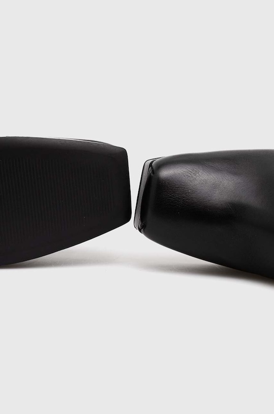 Kožené kotníkové boty Karl Lagerfeld STAK HEEL II černá KLJ93140.000
