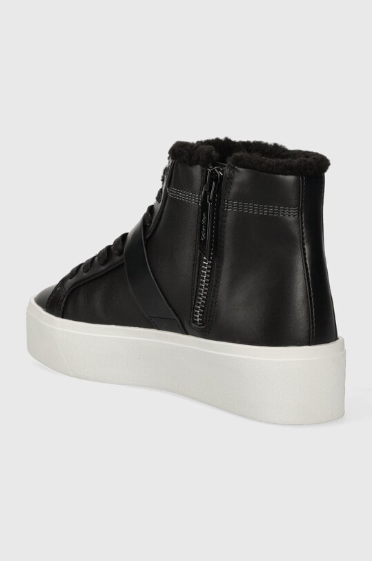 Παπούτσια Δερμάτινα ελαφριά παπούτσια Calvin Klein FLATFORM CUPSOLE HIGHTOP W/HW WL HW0HW01667 μαύρο