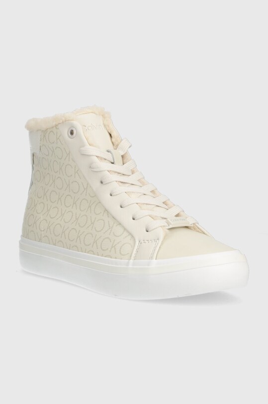 Tenisky Calvin Klein VULC HIGH TOP - EPI MONO WL VULC HW0HW01675 béžová AW23