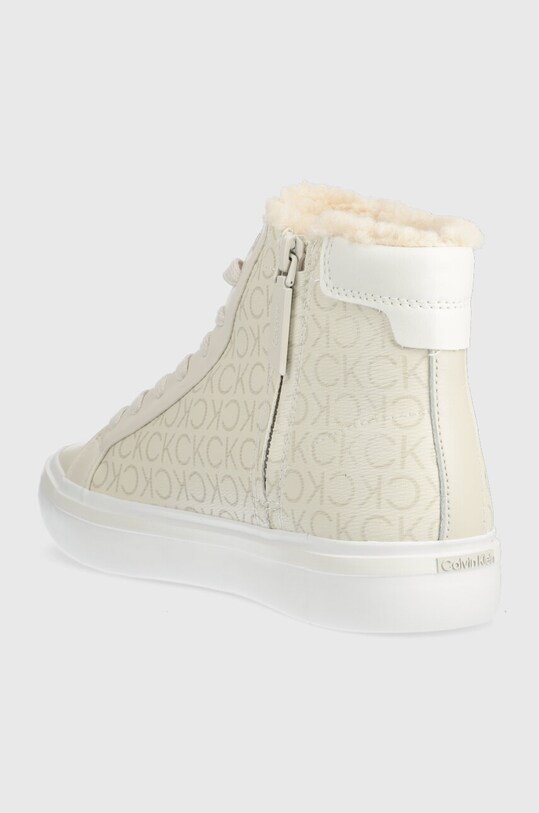 Obuv Tenisky Calvin Klein VULC HIGH TOP - EPI MONO WL VULC HW0HW01675 béžová